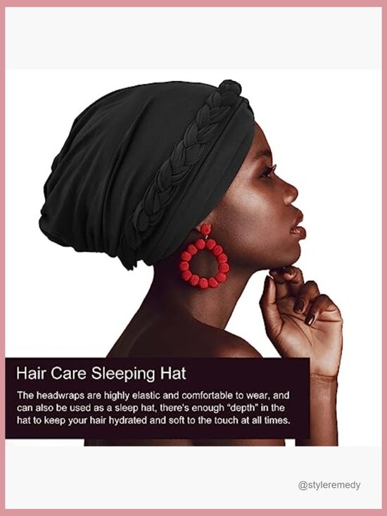 Pre-Knotted Twisted Braid Turban Headwrap Chemo Beanie Hat main image 6